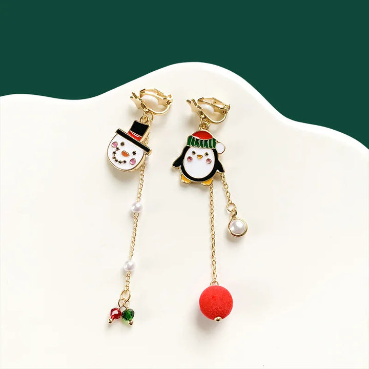 Christmas Clip on Earrings