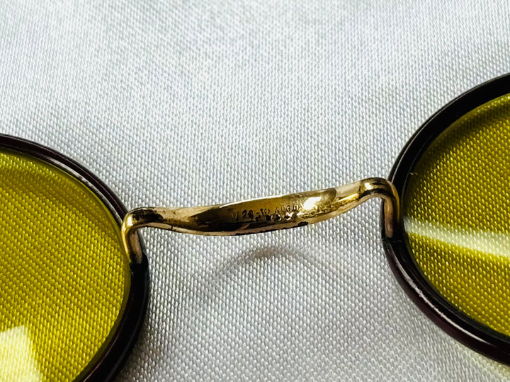 1940s-1960s VINTAGE ALGHA ROUND SUNGLASSES FRAME ENGLAND