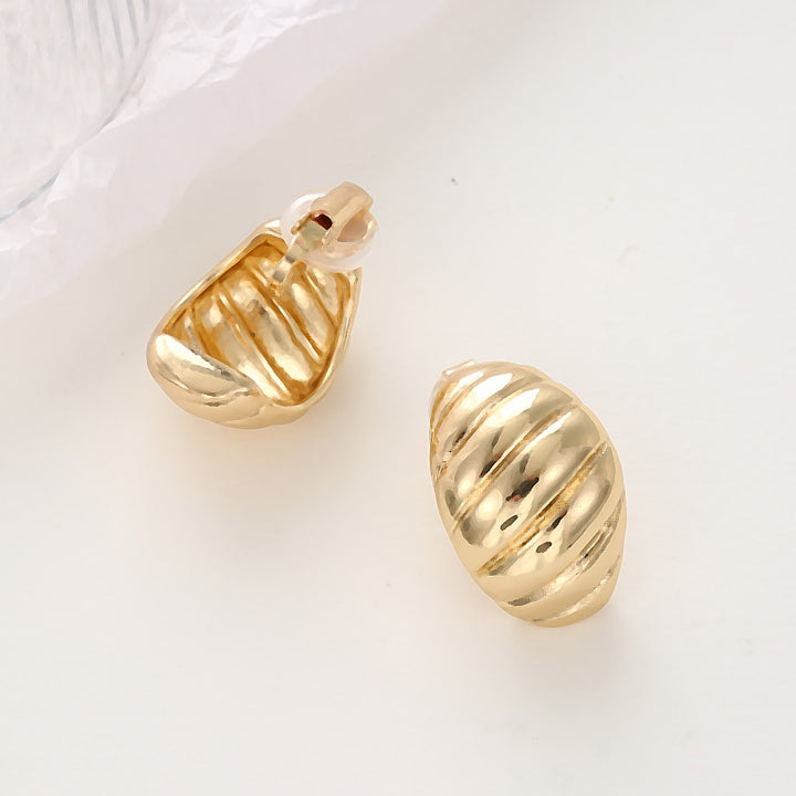 Croissant Clip on Earrings