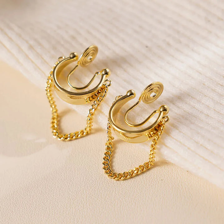 Hoop Brass Coil Earrings