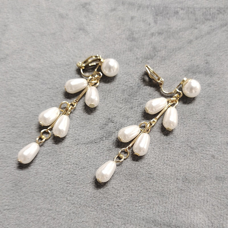 Baroque Pearl Clip on Earrings