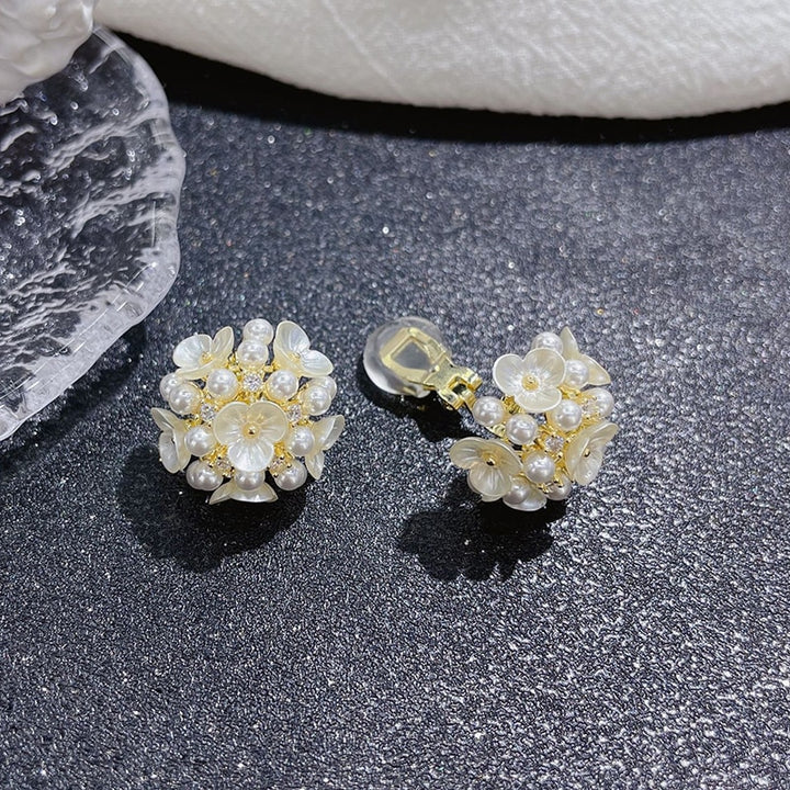 Hydrangea Clip on Earrings