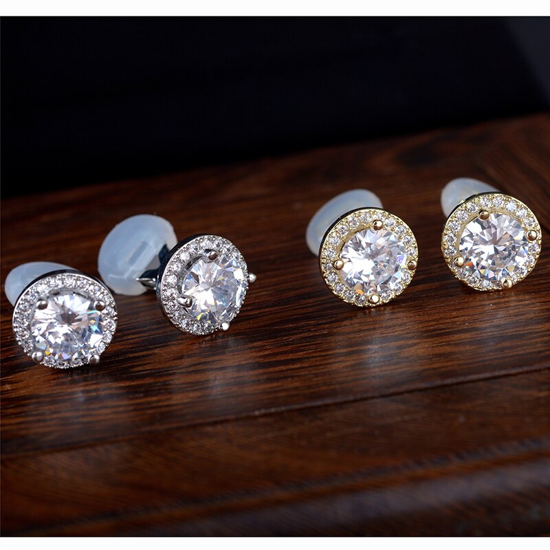 Cubic Zirconia Crystal Clip On Earrings