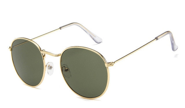 Classic Round Sunglasses - Gold / Green